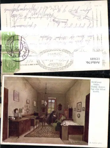 115689,Künstler Ak H. Ascher Alt Wiener Stube