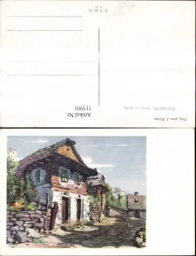 115901,Künstler Ak J. Klevar Stramberk Ulicka na Skalky Haus Strassenansicht