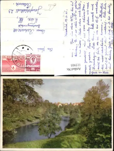 115905,Künstler Ak Fredericia Voldparti Landschaft