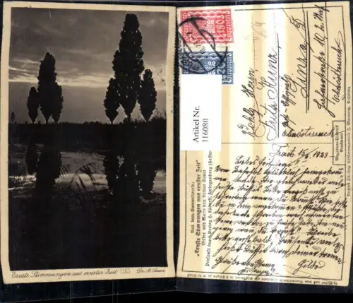 116080,Künstler Ak A. Sauer Ernste Stimmung aus ernster Zeit Landschaft pub H. Lüdorff Zwingenberg