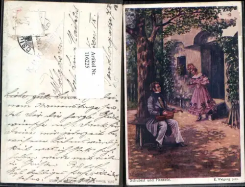 116225,Franz Schubert sign. E. Weigang zensur