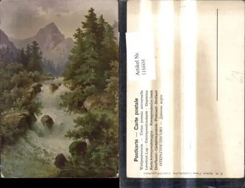 116604,Künstler Ak F. M. Landschaft