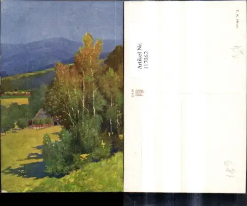 117062,Künstler Ak F. K. Hron Landschaft