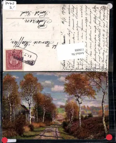 118088,Fritz Müller Landeck Birken Bäume Landschaft