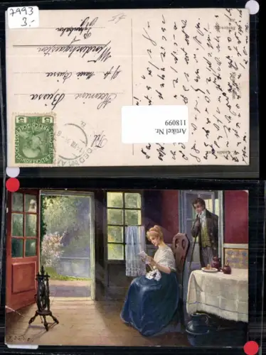 118099,R. Kandis Belauscht Mann sieht Frau zu wie sie Brief liest