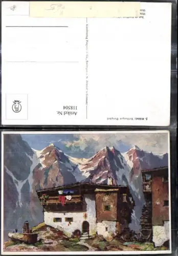 118504,Künstler Ak F. Blädel Arlberger Berghof Arlberg