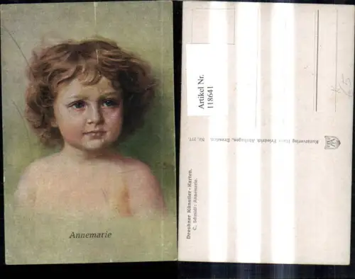 118641,Künstler Ak C. Schmidt Annemarie Mädchen Portrait