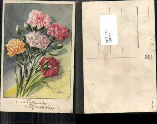 119592,F. Milan Namenstag Blumen