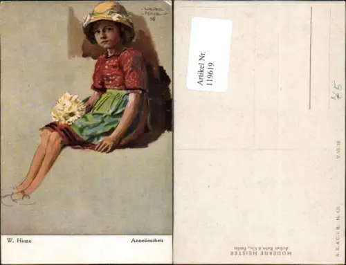 119619,W. Hinze Annelieschen Hut Blume