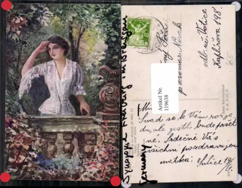 119638,H. Franz Sehnsucht Schöne Frau schaut