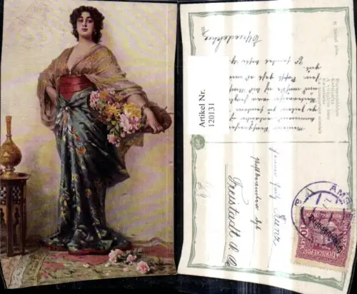 120131,Künstler Ak N. Sichel Blumenmädchen