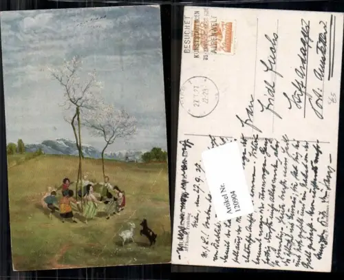 120904,H. Thoma Frühling Geislein Frauen tanzen um Baum