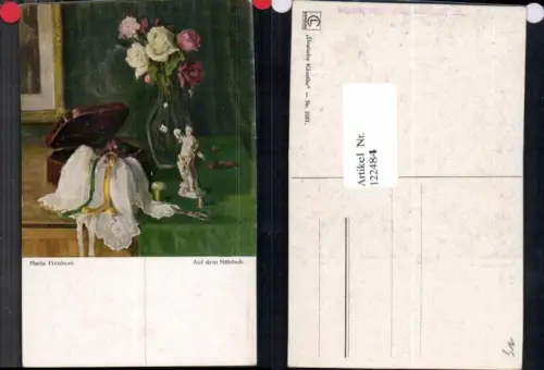 122484,Maria Preußner Auf dem Nähtisch Rosen Blumen