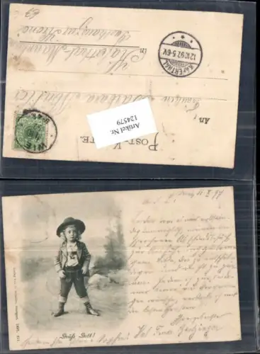124579,Grüss Gott Süsser Kecker Junge Hut 1897