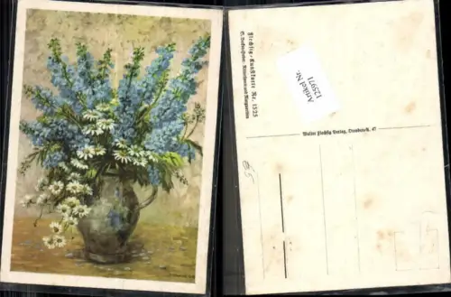 125971,Fleschig Kunstkarte Becker Weber Rittersporn Margueritten