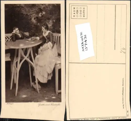 137436,H. Seeger Goethe und Friederike am Tisch