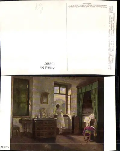 138807,Künstler Ak M. v. Schwind Morgenstunde pub F. A. Ackermann 213euro2177b