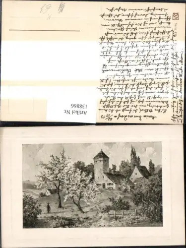 138866,Künstler Ak Schloß Präge Passepartout