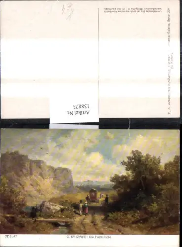 138873,Künstler Ak C. Spitzweg Die Postkutsche pub F. A. Ackermann 294