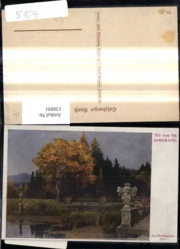 138891,Künstler Ak Leo Reiffenstein Wo man sich heimlich trifft