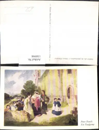 138998,Künstler Ak Peter Fendi Ein Taufgang