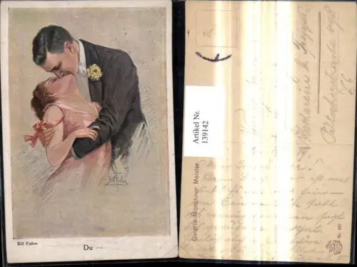 139142,Künstler Ak Bill Fisher Du Paar Kuss