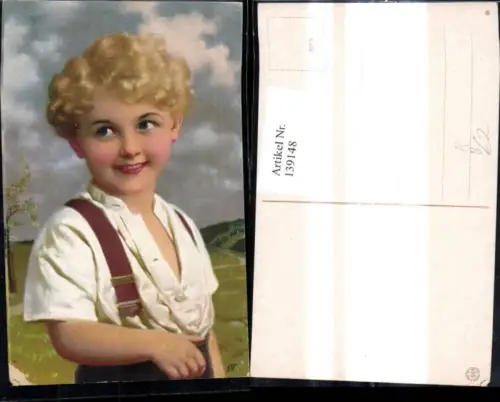 139148,Künstler Ak Bub Junge Hosenträger pub Novolito 657euro4