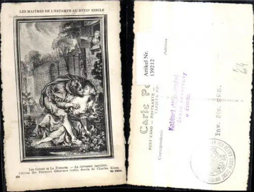 139212,Künstler Ak Charles Eisen Les Contes de La Fontaine La Servante justifiee