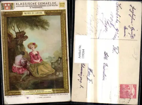 139264,Künstler Ak Par Jean Antoine Watteau Scene de Bergerie