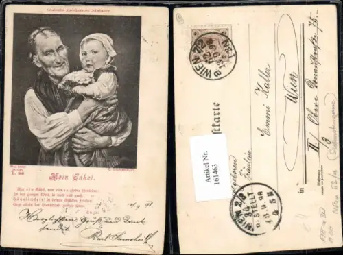 161463,Mein Enkel C. Schweninger pub Paul Bayer Dresden 1898 Wien 62 a Stempel