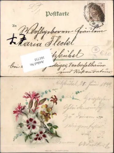 161735,Litho Tolle Karte Blumen Postkarte Nr 429 Wilhelm Boehme Berlin