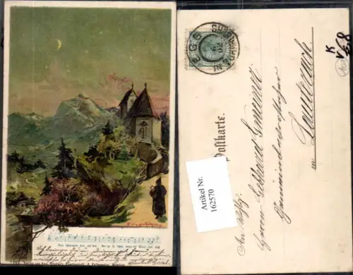 162570,Litho T. Guggenberger Berge Mond Kloster Mönch pub Karl Stücker 7282