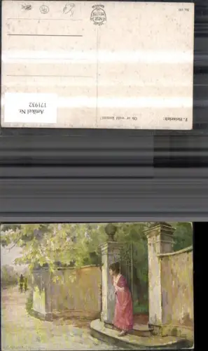 171932,Künstler Ak Ob er wohl kommt sign F. Heinrich