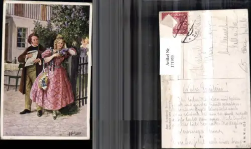 171953,Künstler Ak Aus Schuberts Tagen Schubert u. Hannele