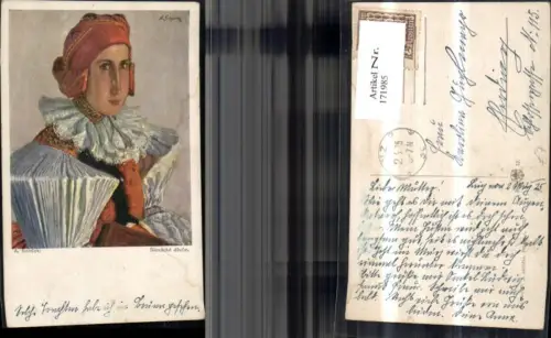 171985,Künstler Ak A. Schück Slovacke devce Frau in slovakischer Tracht
