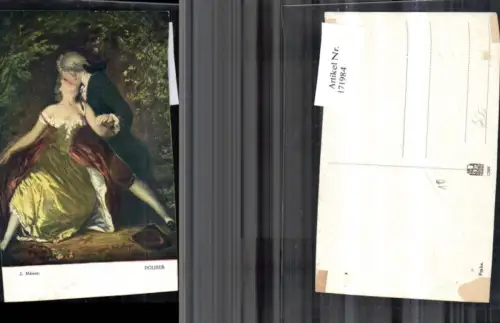 171984,Künstler Ak J. Manes Polibek Mann küsst Frau