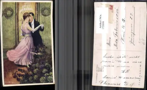 172008,Künstler Ak O. Landsberger Der Walzer Paar beim Tanzen