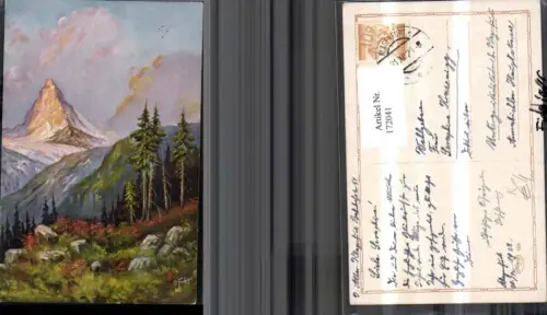 172041,Künstler Ak G. Fiebiger Berglandschaft