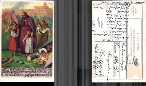 172044,Künstler Ak R. Assmann Türkenlager Mann mit Kinder Piusverein