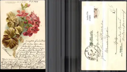 172051,Künstler Ak Litho Blumen pub Lith-Artist Anstalt