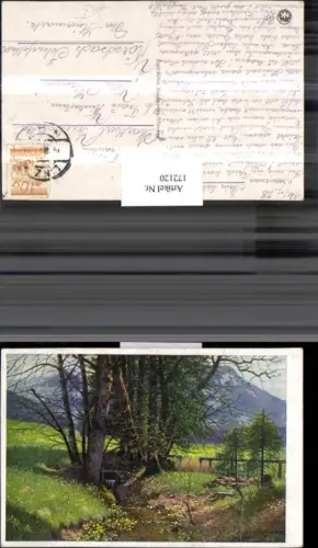 172120,Künstler Ak F. Müller Landeck Landschaft Bäume