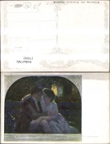 175092,Künstler Ak Fr. Ulreich Und da küßten sich beid i. d. Sommerzeit