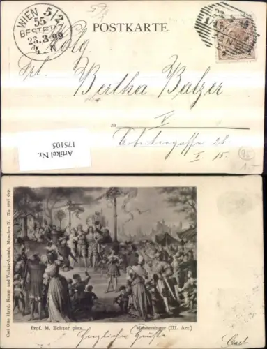 175105,Künstler Ak M. Echter Meistersinger pub Carl Hayd 3198