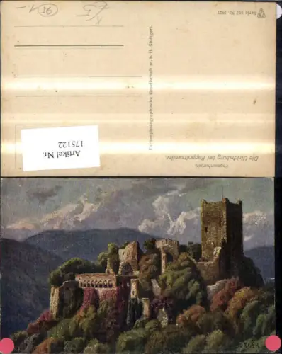 175122,Künstler Ak W. Bürger Ulrichsburg b. Rappoltsweiler