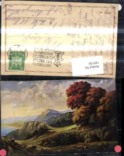 189150,Künstler Ak G. Fiebiger Landschaft Bäume Herbstfärbung