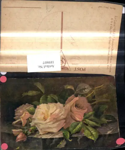 189807,Künstler Ak Blumen Rosen Blüten