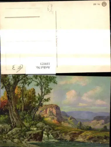 189923,Künstler Ak Wasserfall Landschaft