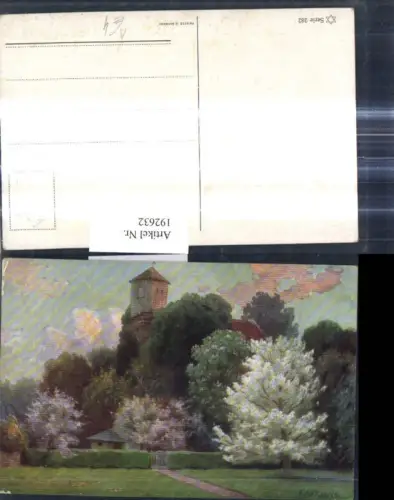 192632,Künstler Ak F. Alexander Schloss Burg Landschaft