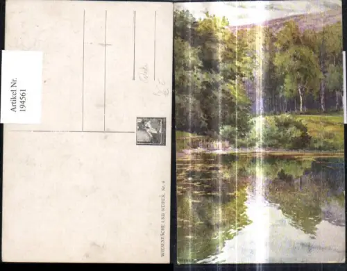 194561,Künstler Ak Pitner Wiesenbäche u. Weiher Landschaft