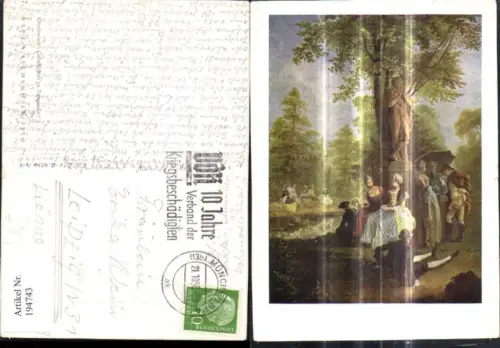 194743,Künstler Ak Chodowiecki Gesellschaft i. Tiergarten Statue